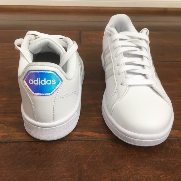 Adidas White Cloudfoam Memory Sneakers - Picture 5 of 7
